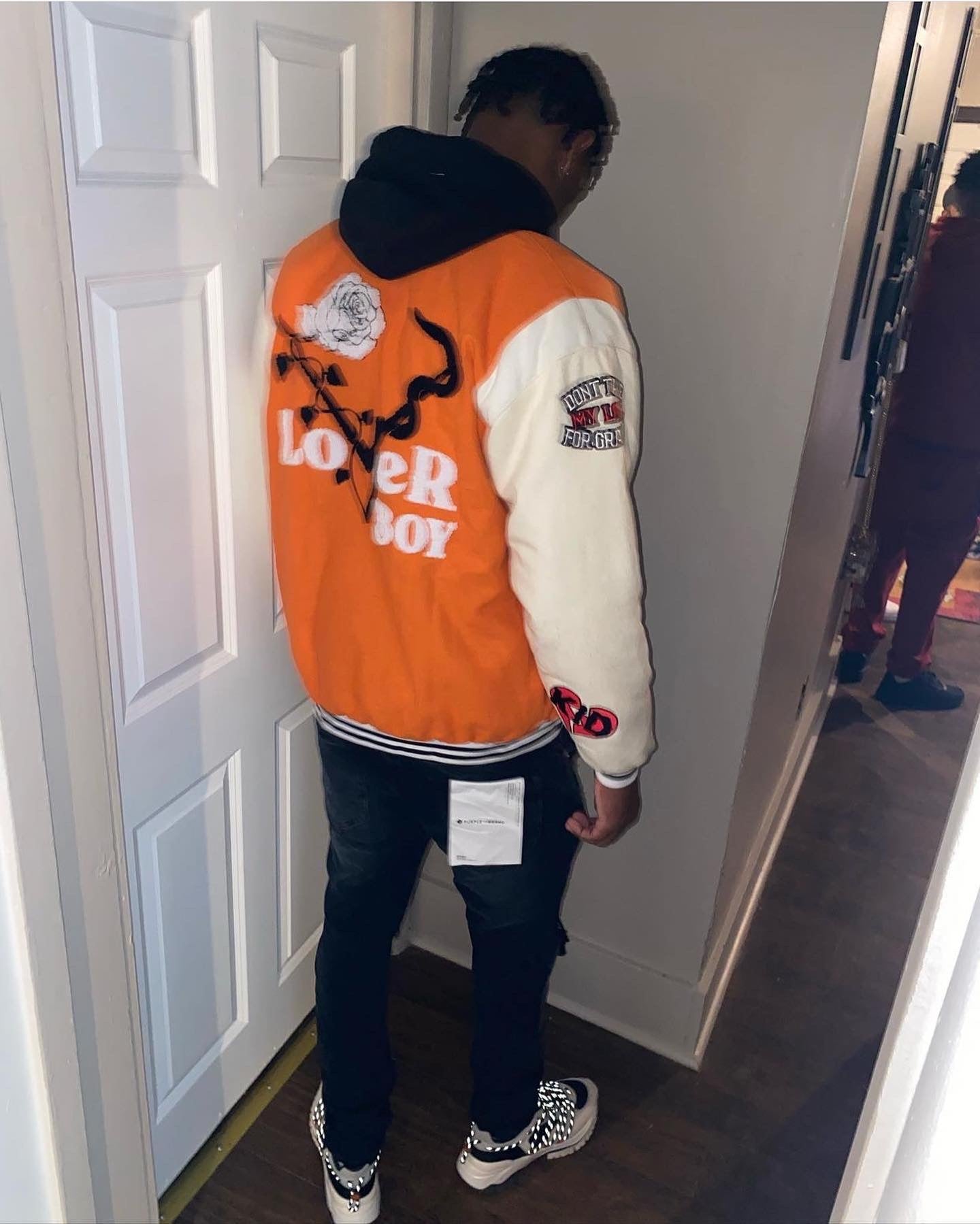 Lover Boy Varsity Jacket Orange