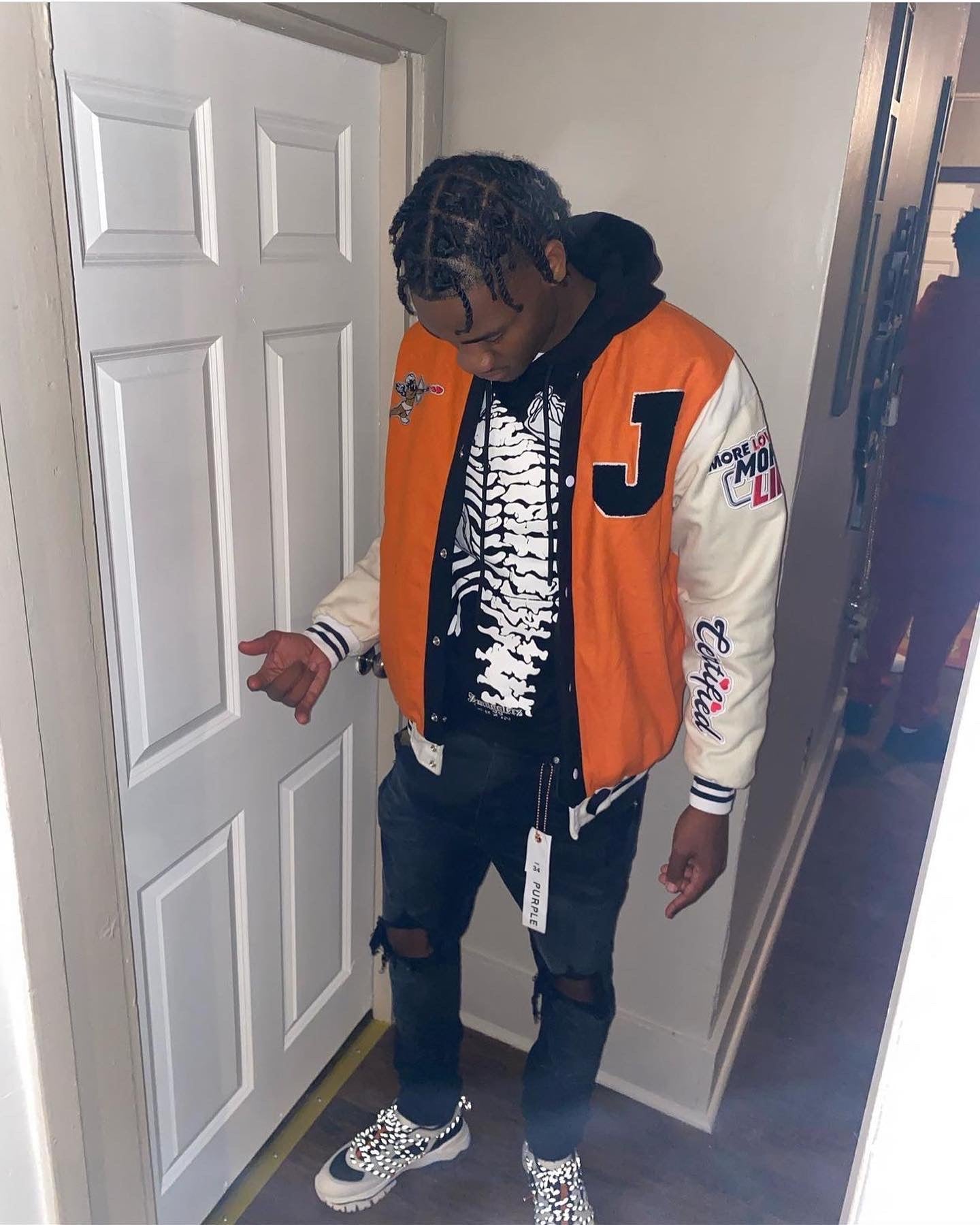 Lover Boy Varsity Jacket Orange