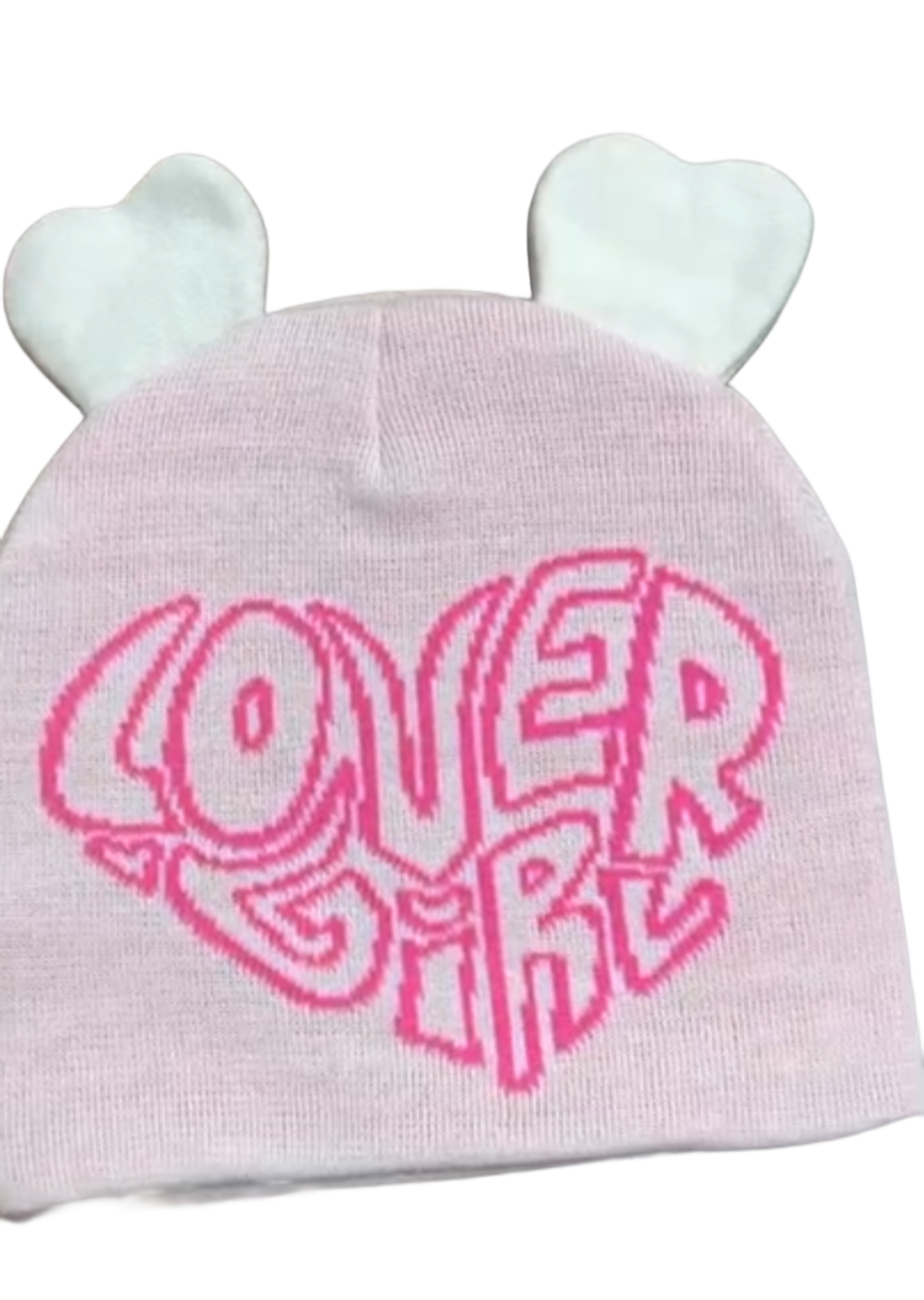 Lover Girl Beanie - White/Pink