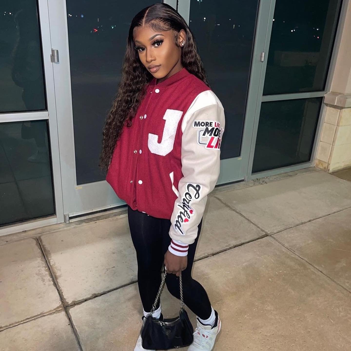 Lover Girl Varsity Jacket Cranberry