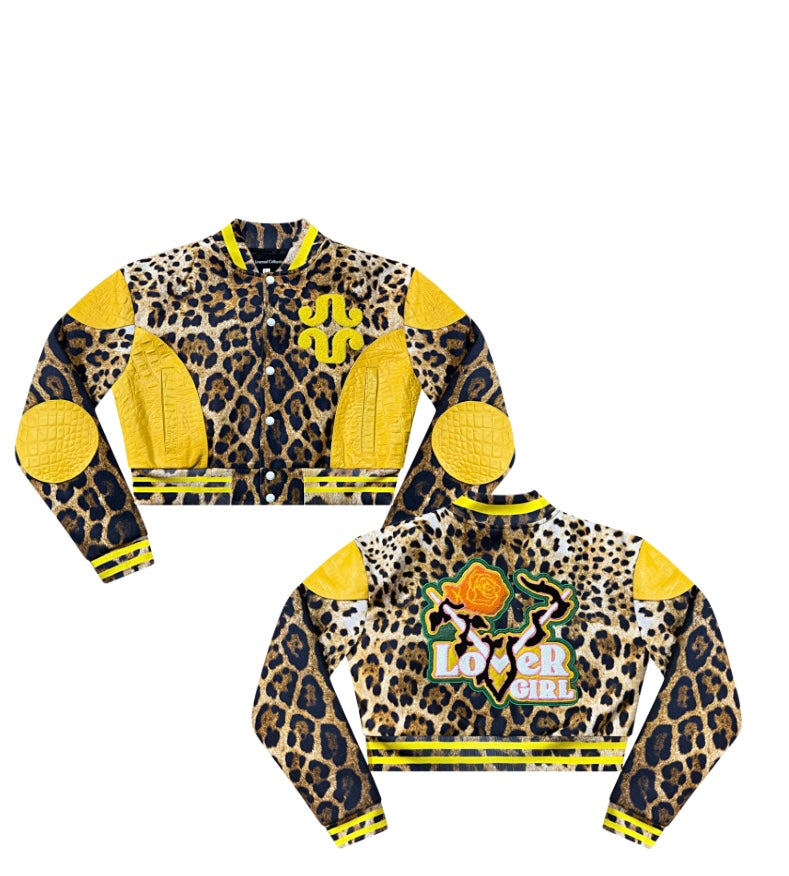 Jawn of the JUNGLE - Leopard Lover Girl Varsity Jacket