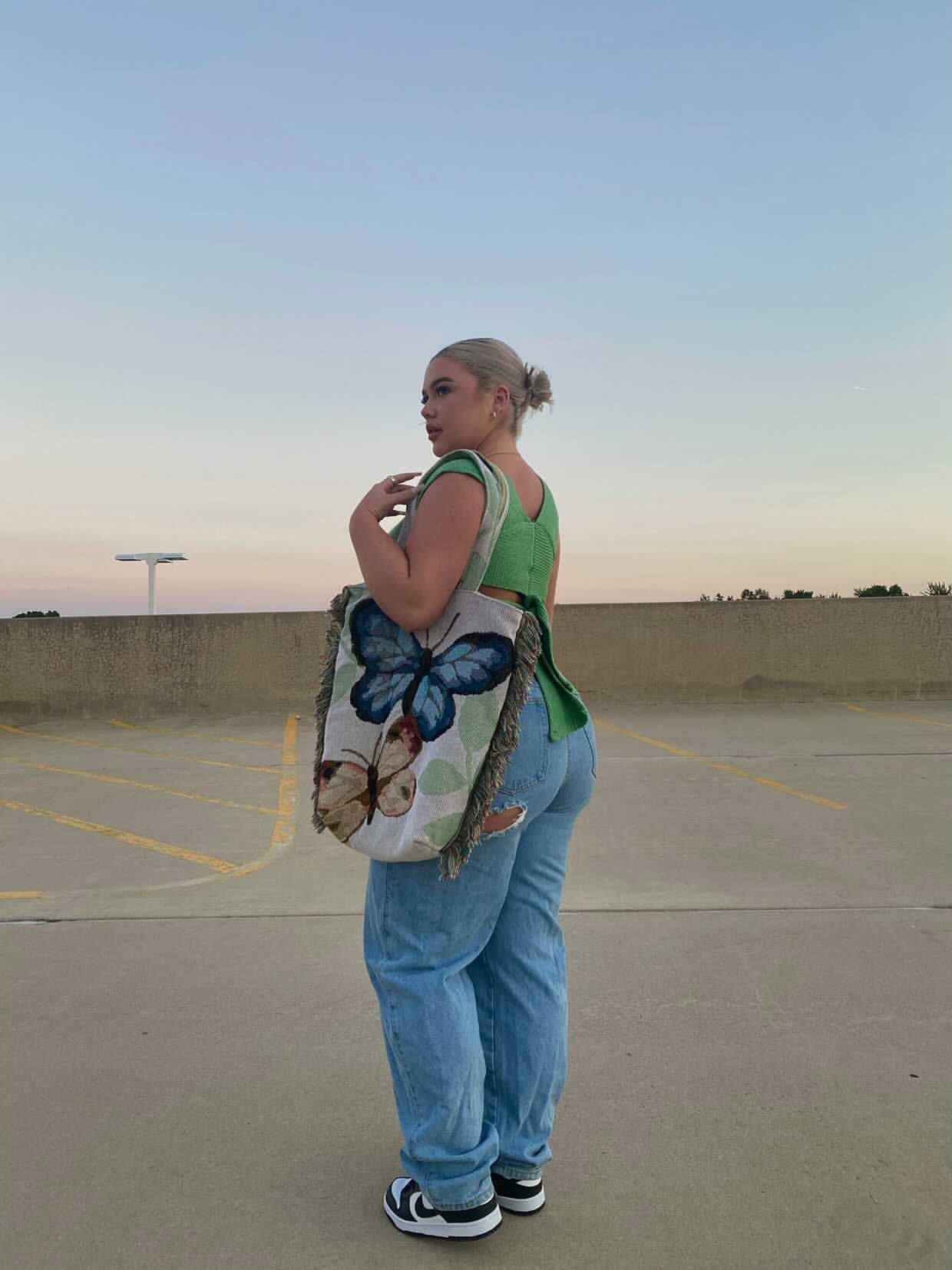 Monarch Madness Blanket Tote Bag