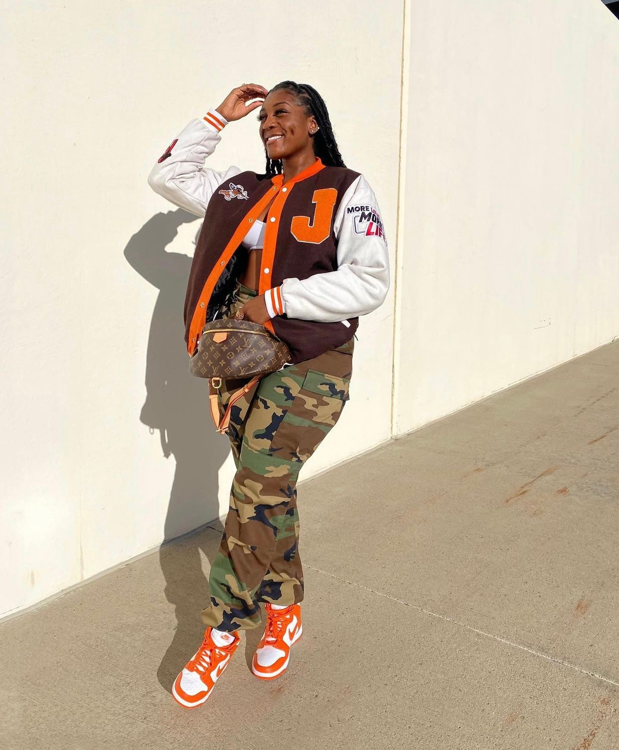 Lover Girl Varsity Jacket Brown