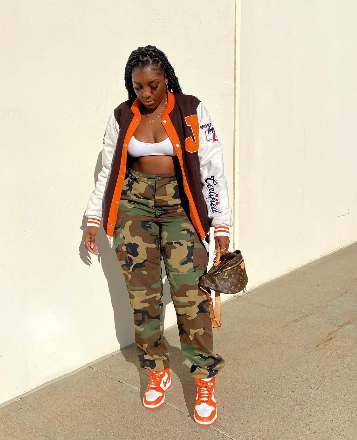 Lover Girl Varsity Jacket Brown