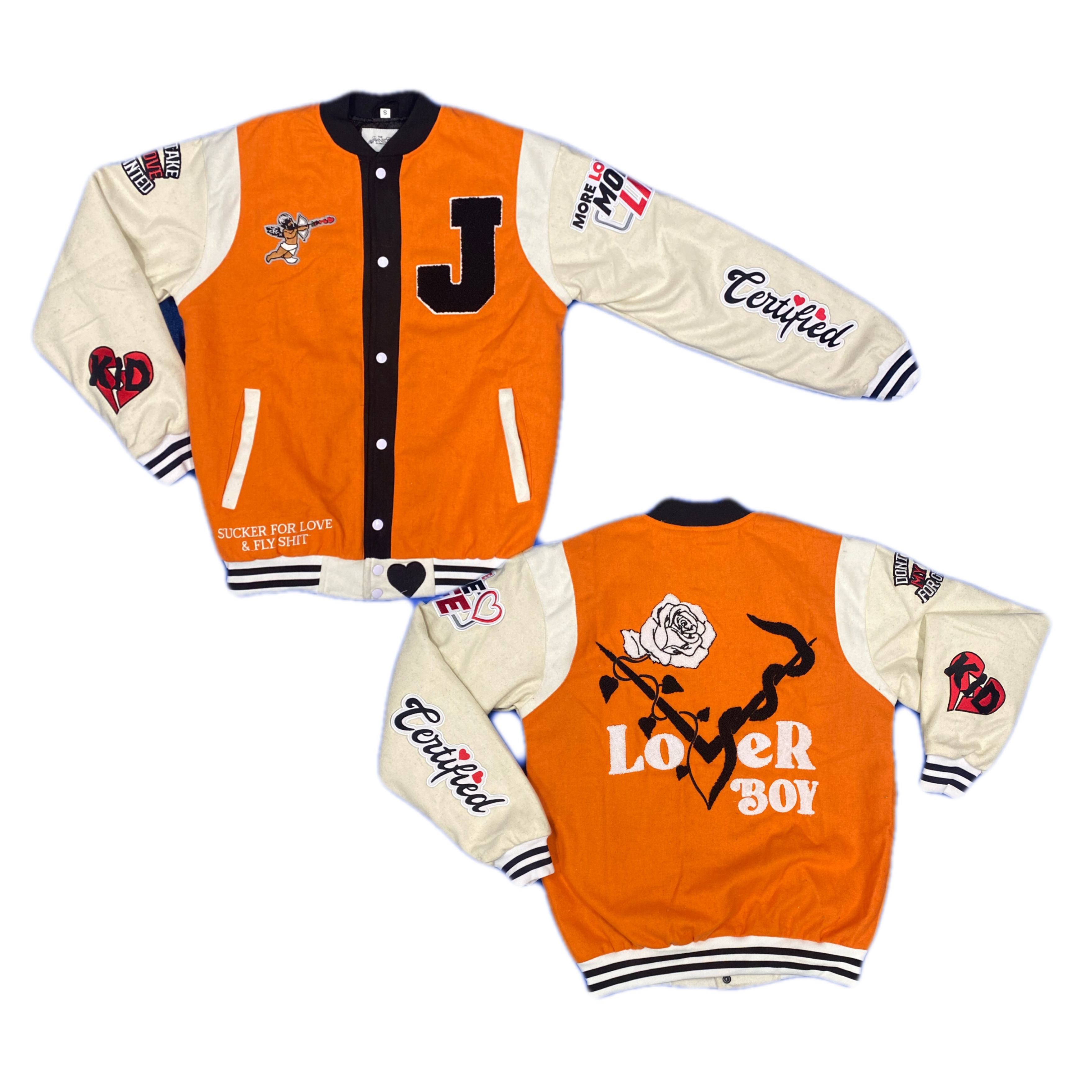 Lover Boy Varsity Jacket Orange