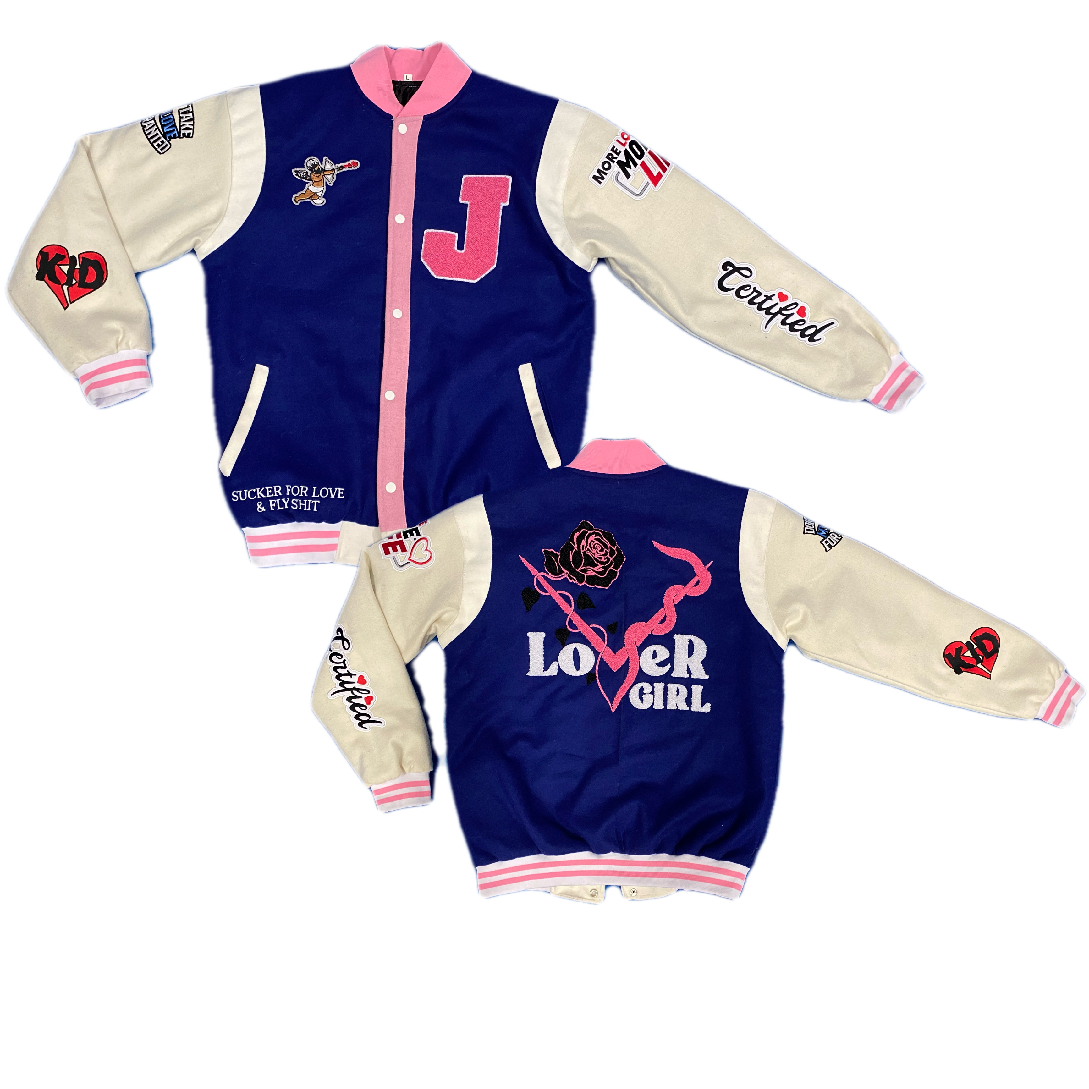 Lover Girl Varsity Jacket Blue