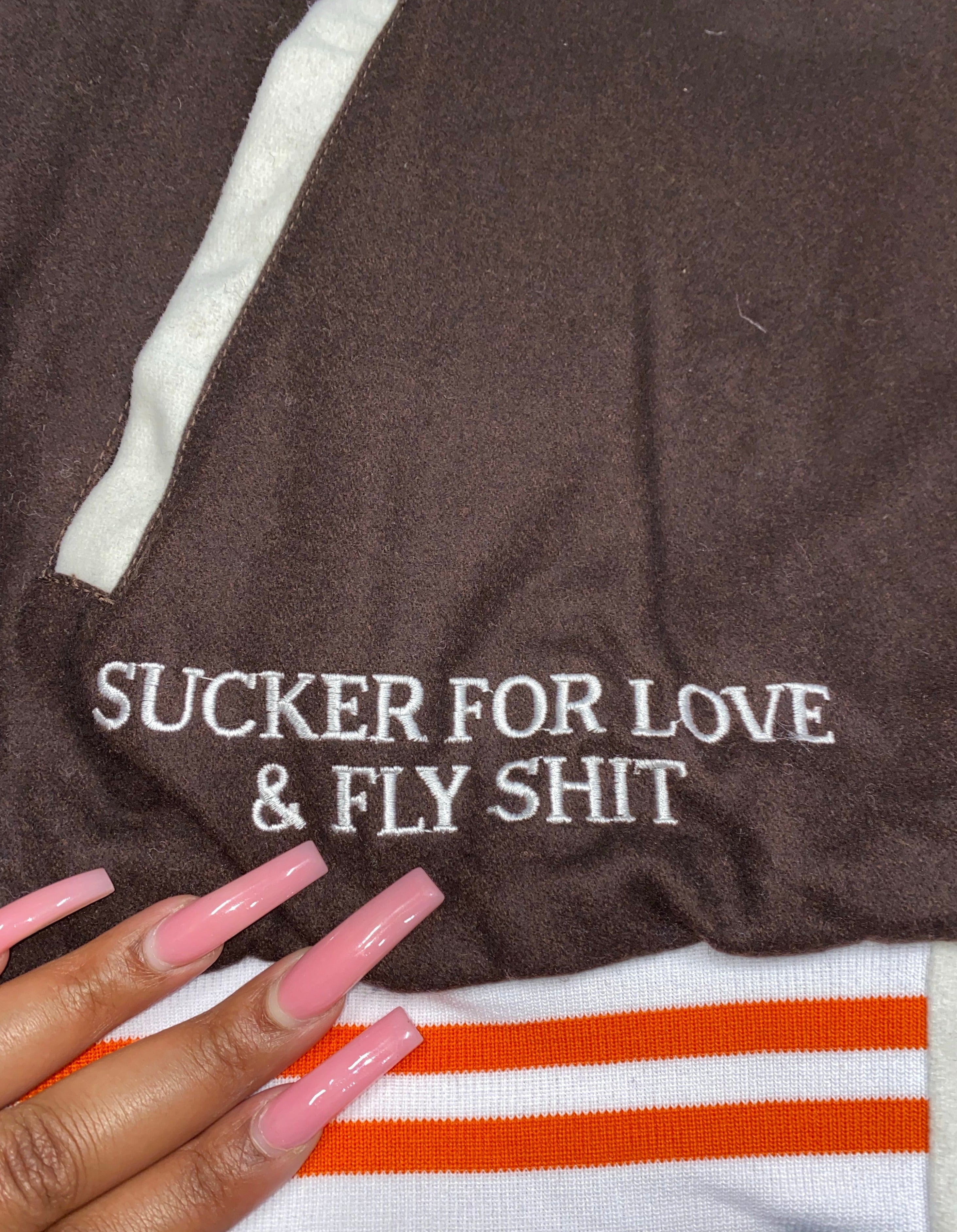 Lover Girl Varsity Jacket Brown