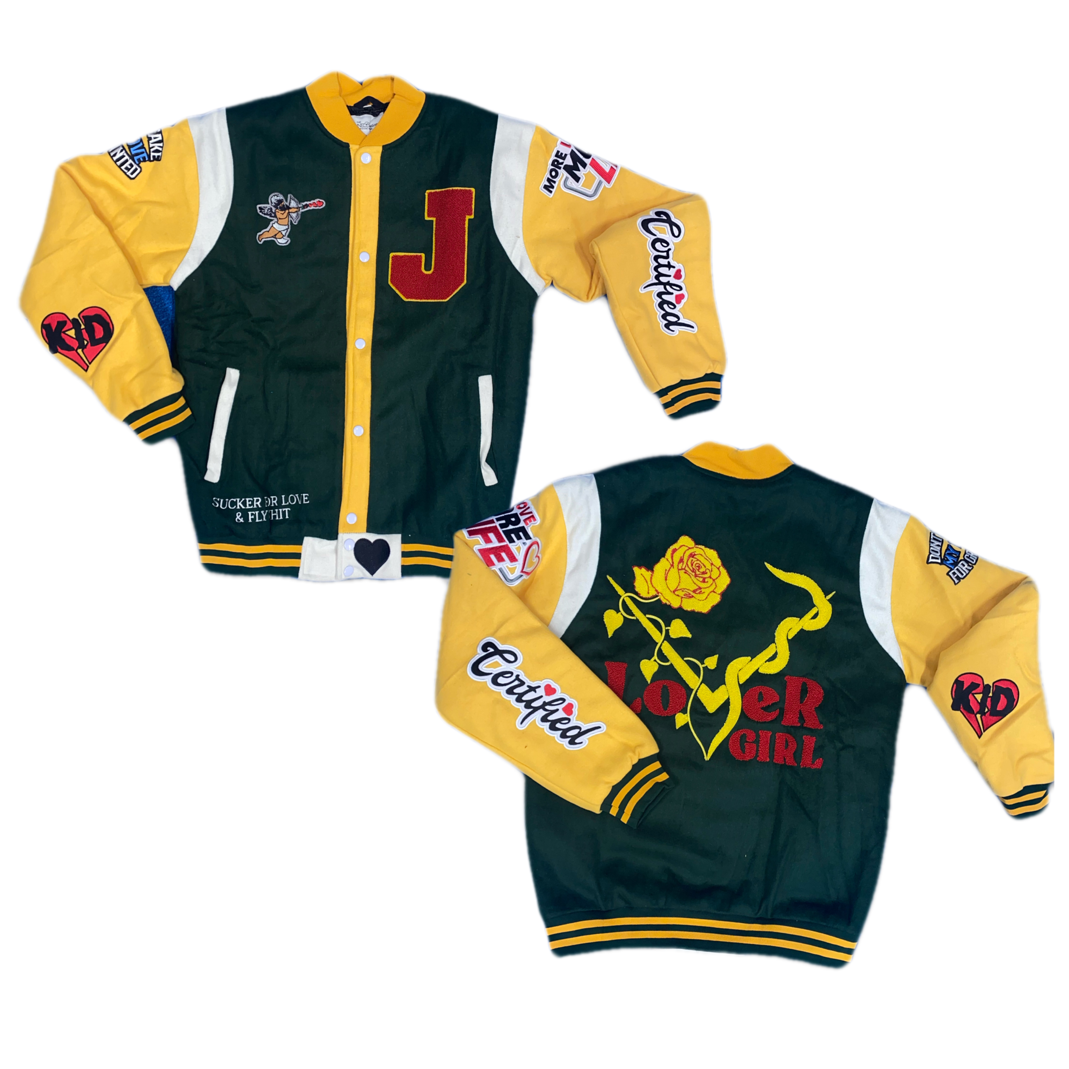 LIMITED EDITION Lover Girl Varsity Jacket Green