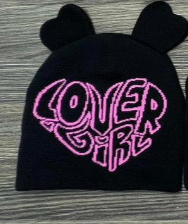 Lover Girl Beanie - Black/Pink