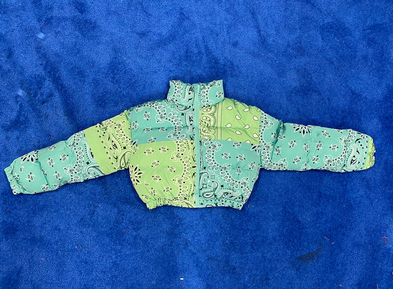 Bandana Bae Cropped Puffer Jackets