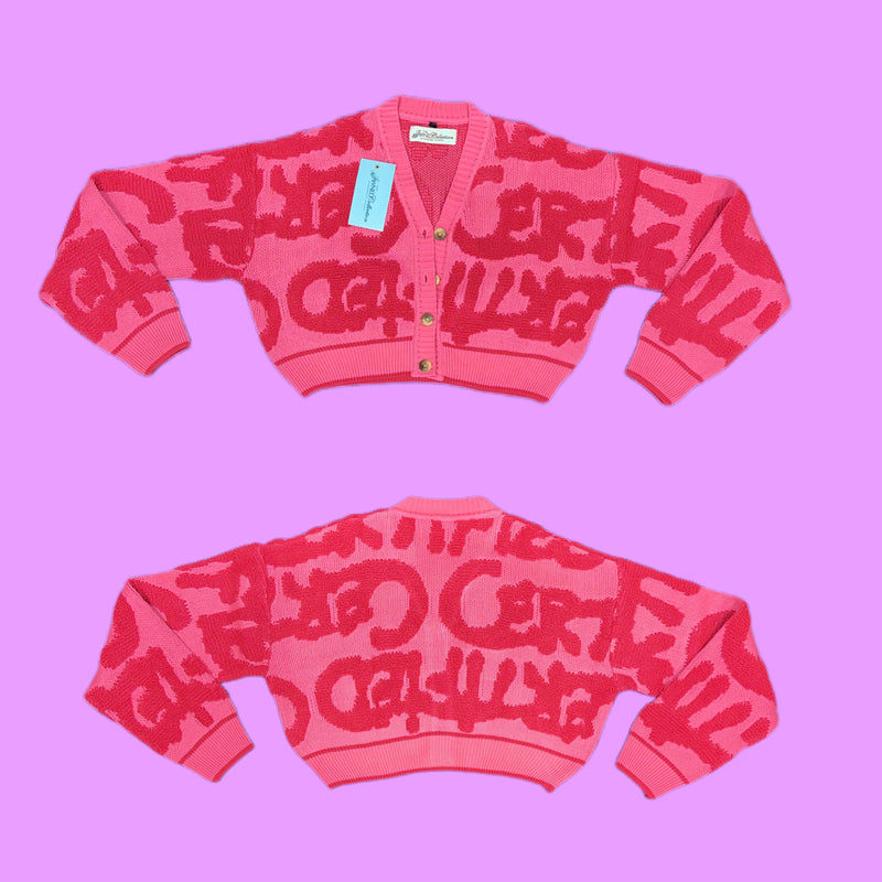 Cropped Aubrey Cardigan - Pink