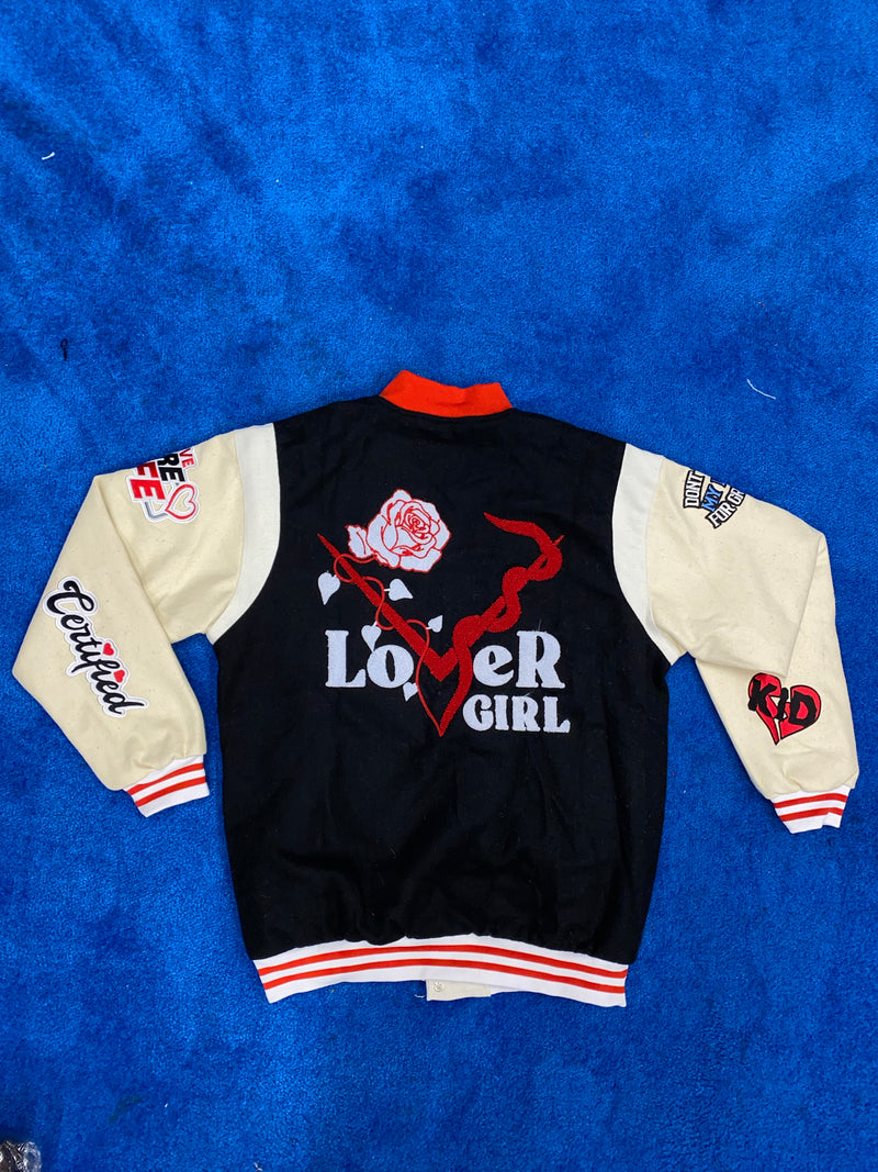 Lover Girl Varsity Jacket Black